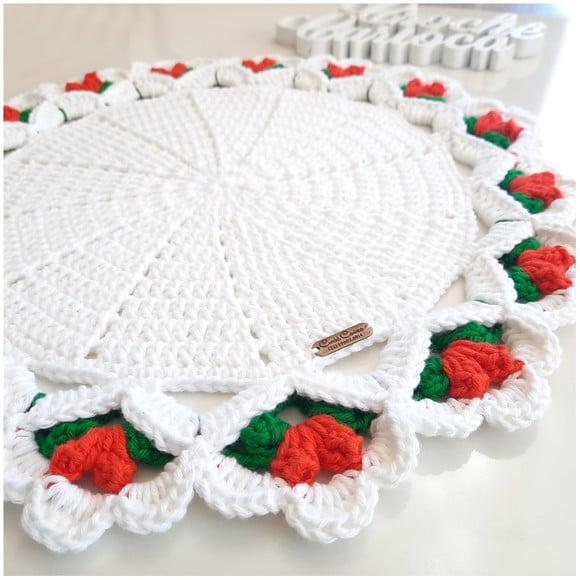 Sousplat de Crochê Páscoa 40 cm Alto Padrão Escolha Cores