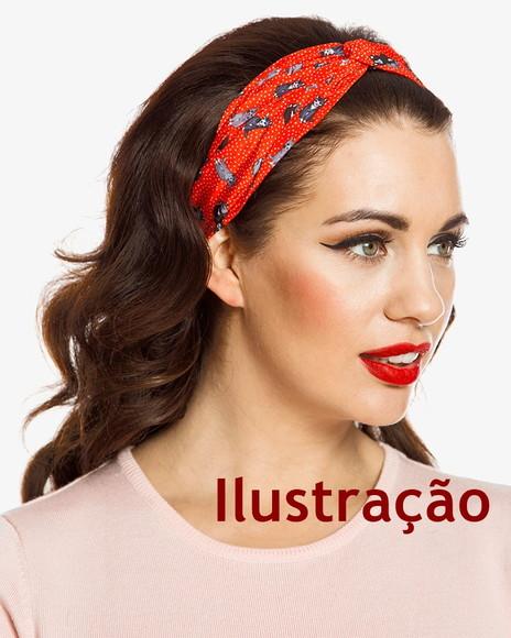Tiara Faixa Cruzada para Cabelo Dupla Face Escolha Cores