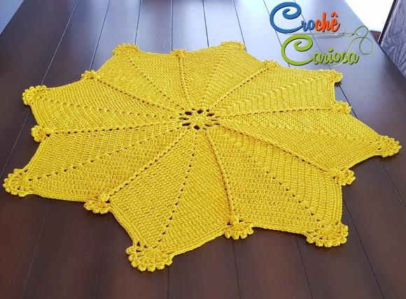 Toalha De Mesa E Almofada Completa Em Crochê Escolha Cor