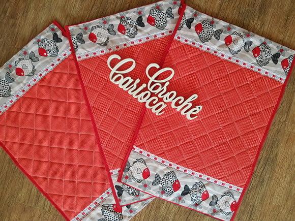 Trio Passadeiras Cozinha Patchwork Estruturados Escolha Cor