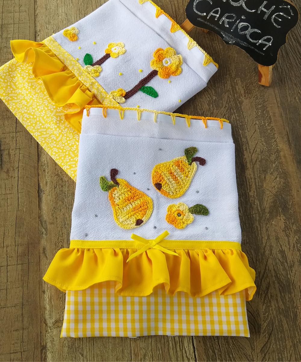 Panos de Prato composê Amarelo Cozinha