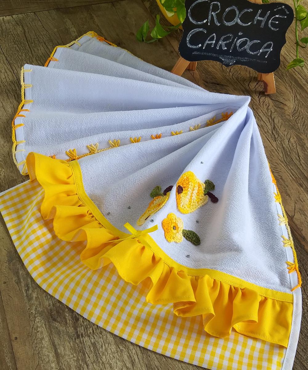 Panos de Prato composê Amarelo Cozinha