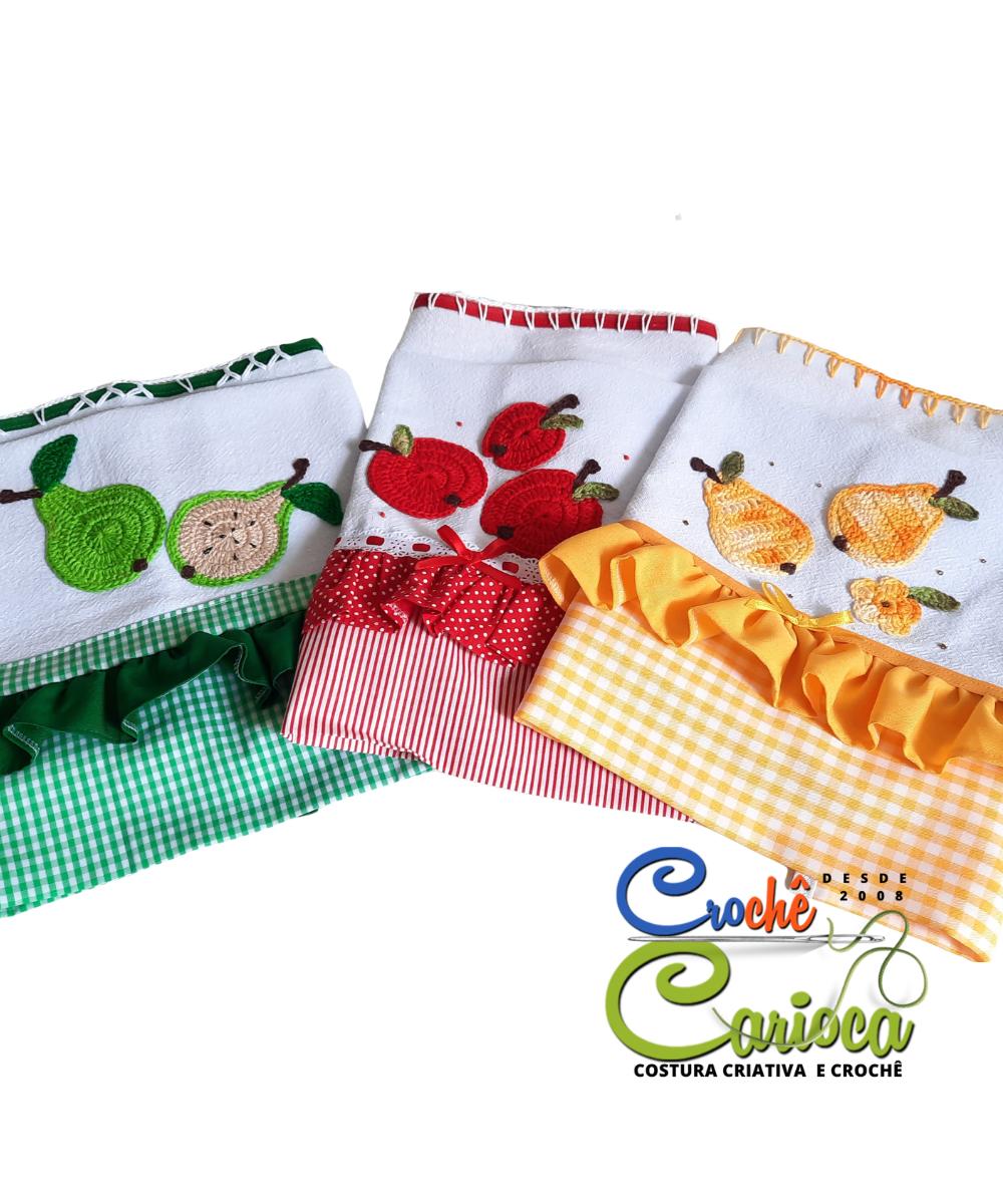 kit 3 peças panos de Panos semaninha Cores