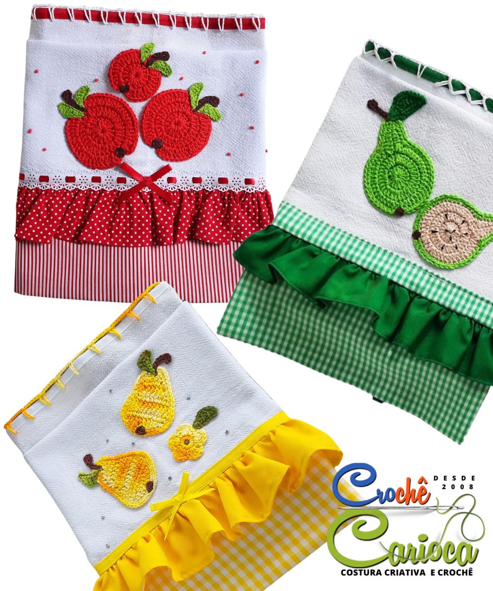 kit 3 peças panos de Panos semaninha Cores