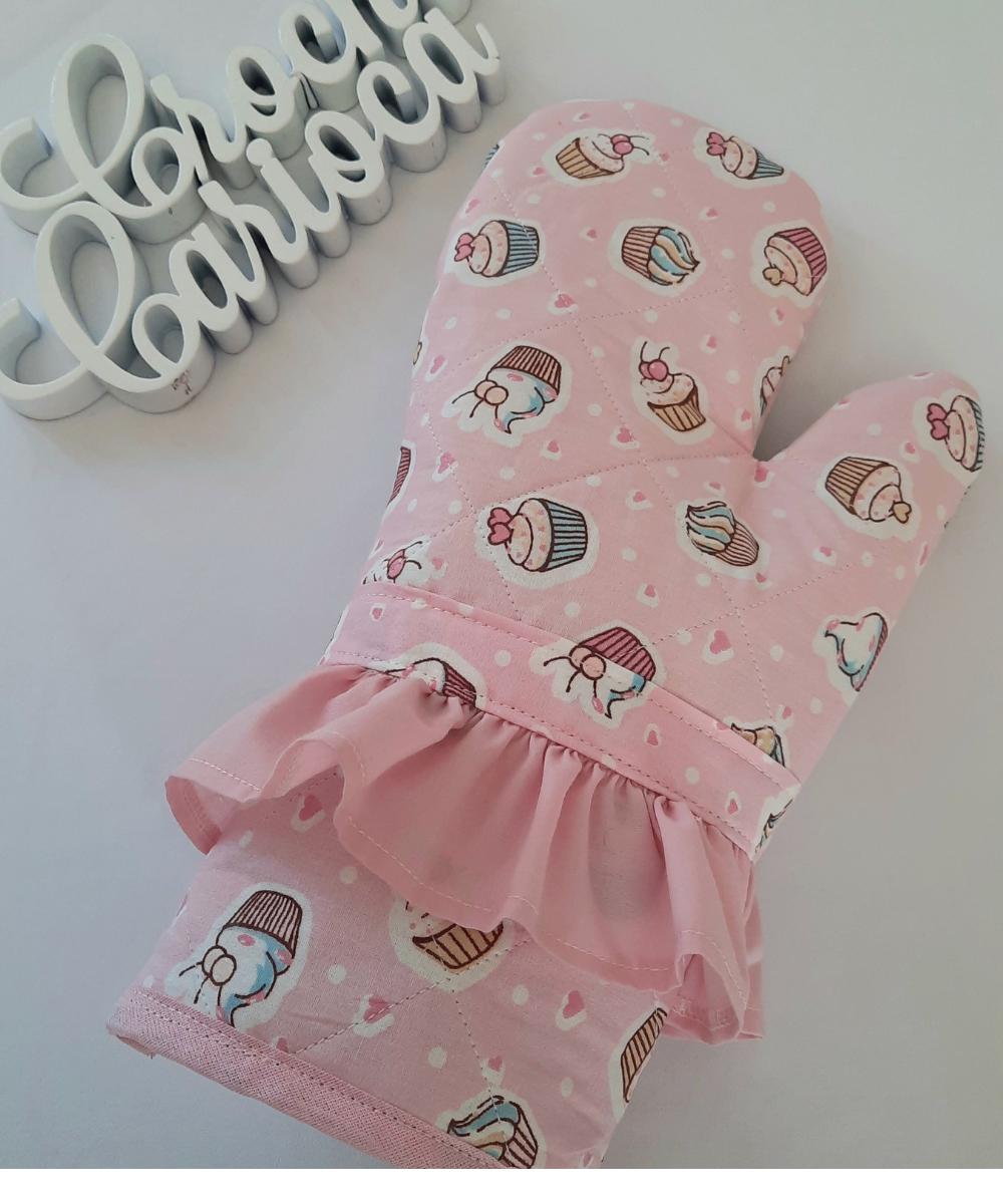 Kit Cozinha Rosa Cupcake 3 Peças Alto padrão e durabilidade