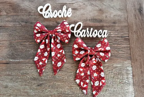 Abraçadeiras de Cortina Laços Natal Par