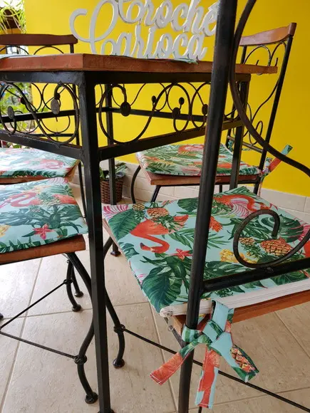 Almofada Assento para Cadeira Acquablock Floral 40x40