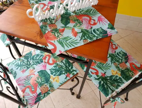 Almofada Assento para Cadeira Acquablock Floral 40x40