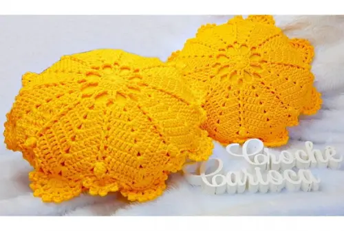 Almofadas Completas Redondas Crochê Escolha Cor