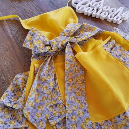 Avental Amarelo Primavera