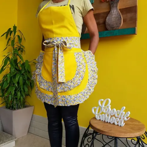 Avental Amarelo Primavera