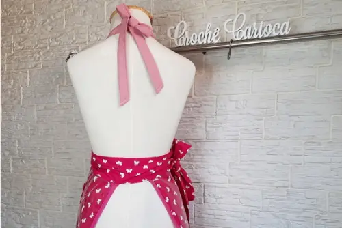 Avental Love Pink Impermeável Forração Plástica