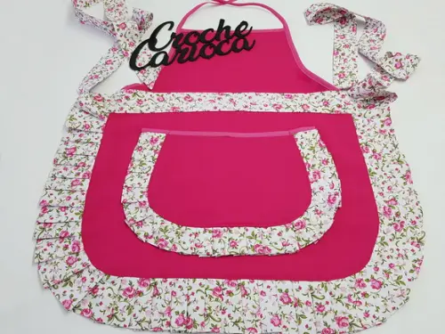 Avental Primavera Rosa Pink Floral ou Escolha Cores