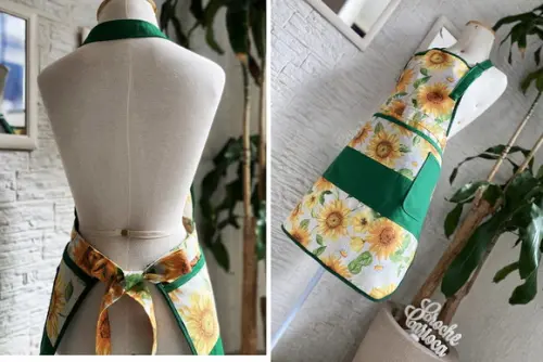 Avental Semi-impermeável Bolsos Porta Celular e Mosquetão