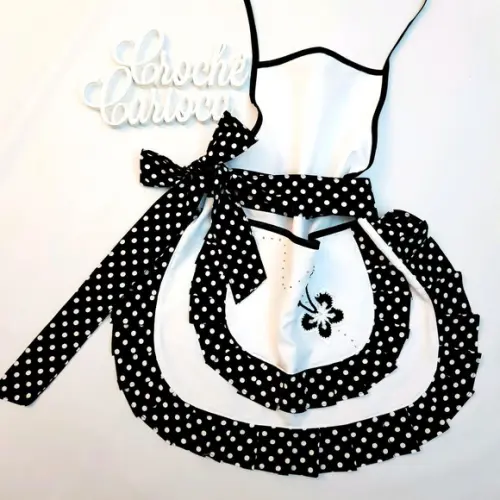 Avental Vintage Descanso de Panela e Luva Térmica 3 Peças