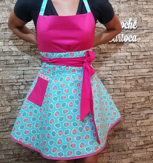 Avental Vintage Godê Cupcake Chá de Cozinha Escolha Cores