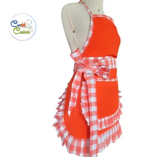 Avental Vintage Laranja Forte ou Escolha Cores