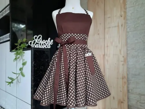 Avental Vintage Retrô Godê Alfaiataria Elegante Escolha Cor