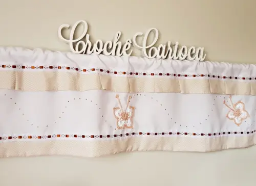 Bandô Branco Com Bege Claro Poás Agulhinha
