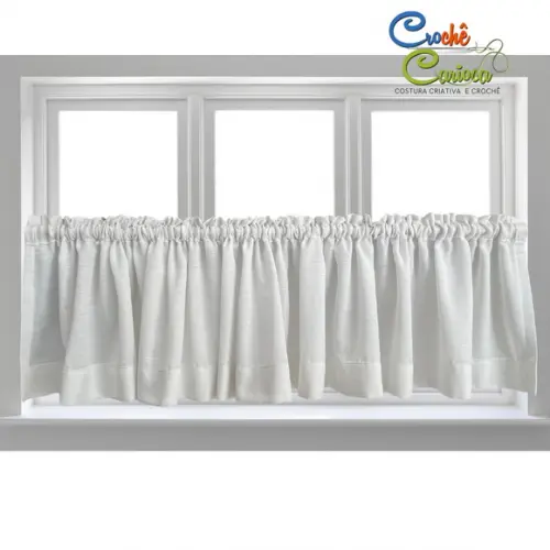 Bandô de Janela Branco Ranhura Elegante 150x45 ou Sob Medida