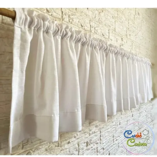 Bandô de Janela Branco Ranhura Elegante 150x45 ou Sob Medida
