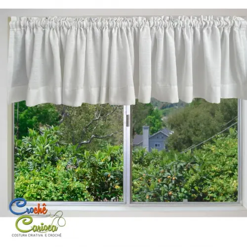 Bandô de Janela Branco Ranhura Elegante 150x45 ou Sob Medida