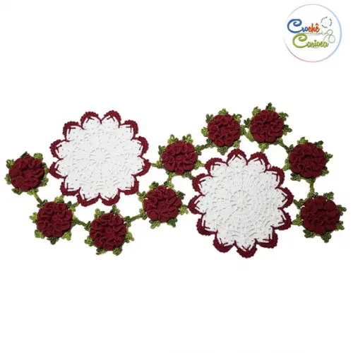 Caminho de Mesa Crochê 3d Floral Escolha Cores