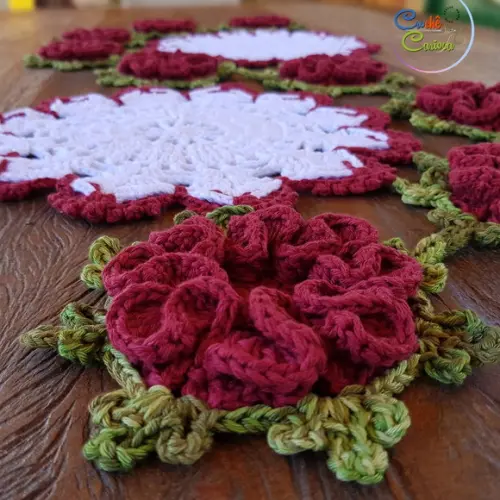 Caminho de Mesa Crochê 3d Floral Escolha Cores
