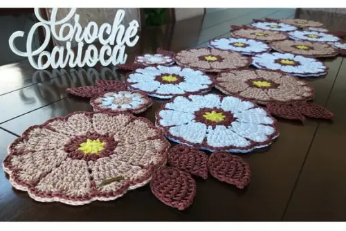 Caminho de Mesa Crochê Russo 1,50 m Escolha Cores
