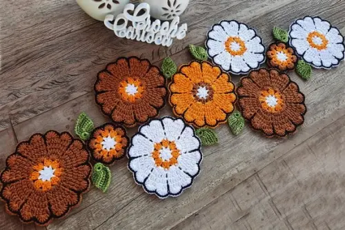 Caminho de Mesa Crochê Russo Colorido Escolha Cores