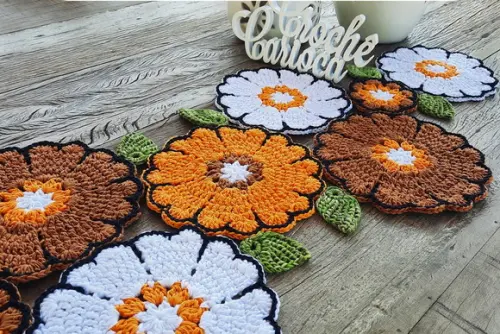 Caminho de Mesa Crochê Russo Colorido Escolha Cores