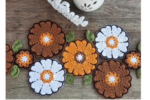 Caminho de Mesa Crochê Russo Colorido Escolha Cores
