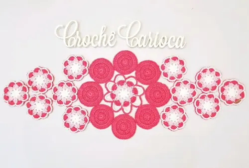 Caminho de Mesa em Crochê - Escolha Cores e Medidas