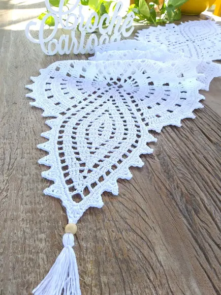 Caminho de Mesa Infinito Crochê Escolha Cor!