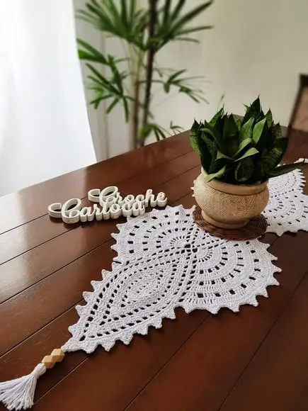 Caminho de Mesa Infinito em Crochê Escolha Cor!