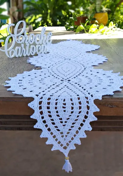 Caminho de Mesa Infinito Crochê Escolha Cor!