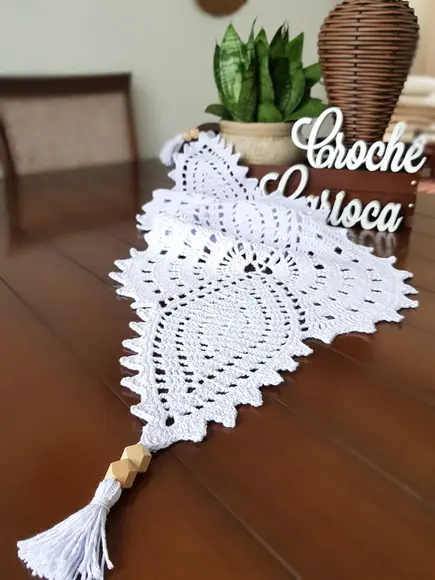 Caminho de Mesa Infinito em Crochê Escolha Cor!