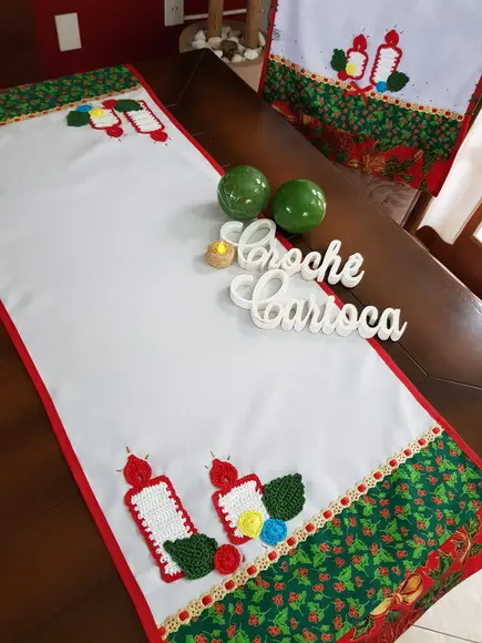 Caminho de mesa para natal - Personalize medidas e cores