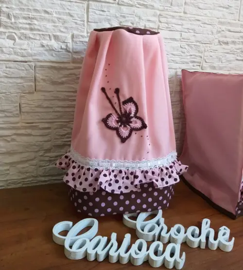 Capa de Liquidificador Fofura Rosa e Marrom ou Escolha Cores