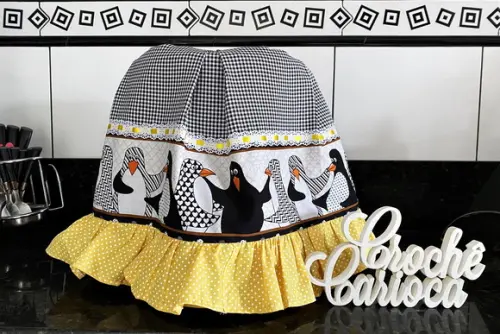 Capa para Air Fryer Fritadeira Elétrica Pinguins Criativo