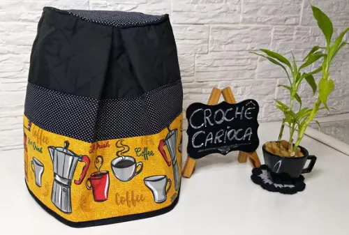 Capa para Air Fryer Walita Fritadeira Patchwork Estruturada