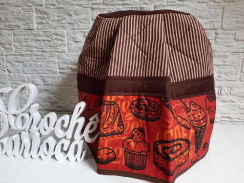 Capa para Air Fryer Patchwork Estruturada