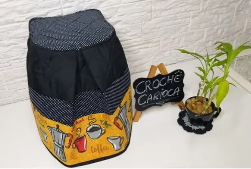 Capa para Air Fryer Walita Fritadeira Patchwork Estruturada