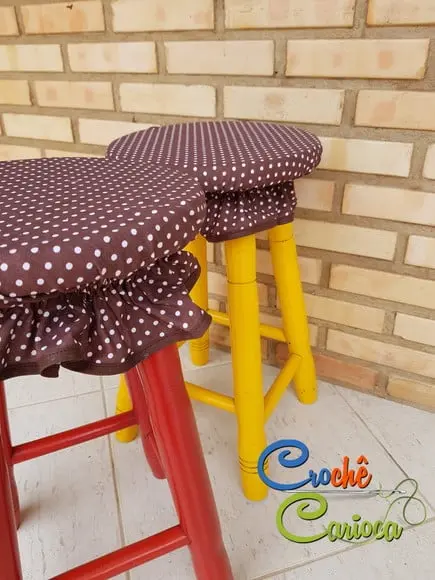 Capa para Banco ou Banqueta Unidade Tecido Algodão