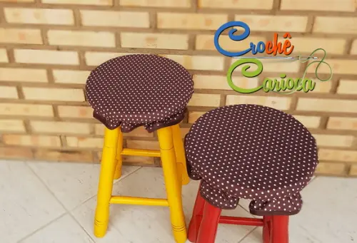 Capa para Banco ou Banqueta Unidade Tecido Algodão