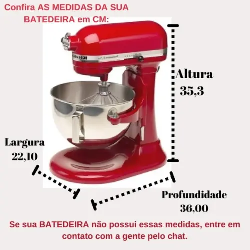 Capa para Batedeira Kitchenaid Patchwork Alto Padrão