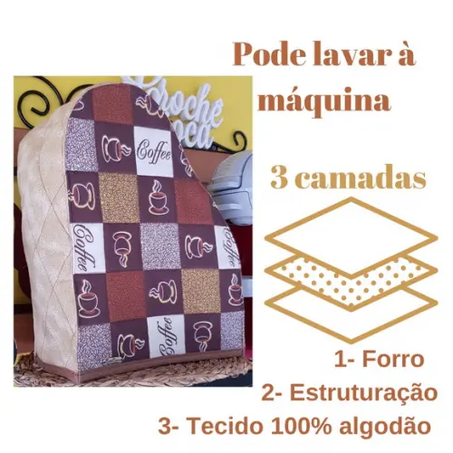 Capa para Cafeteira Dolce Gusto Mini Patch Estruturada