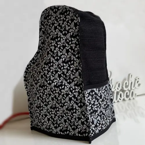 Capa para Dolce Gusto Mini Me Preto Ranhuras e Floral