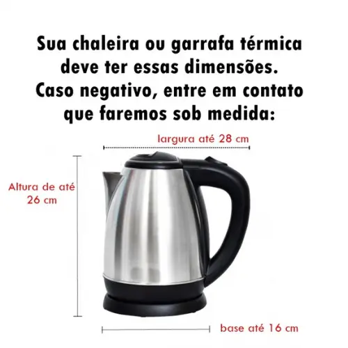 Capa Plástico Cristal para Chaleira Elétrica