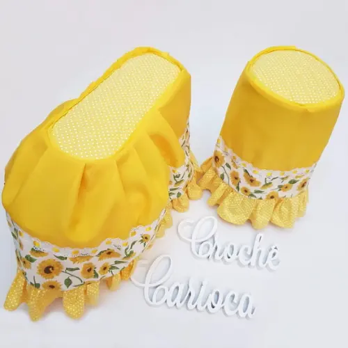 Capas Batedeira e Liquidificador Girassol Amarelo Cozinha